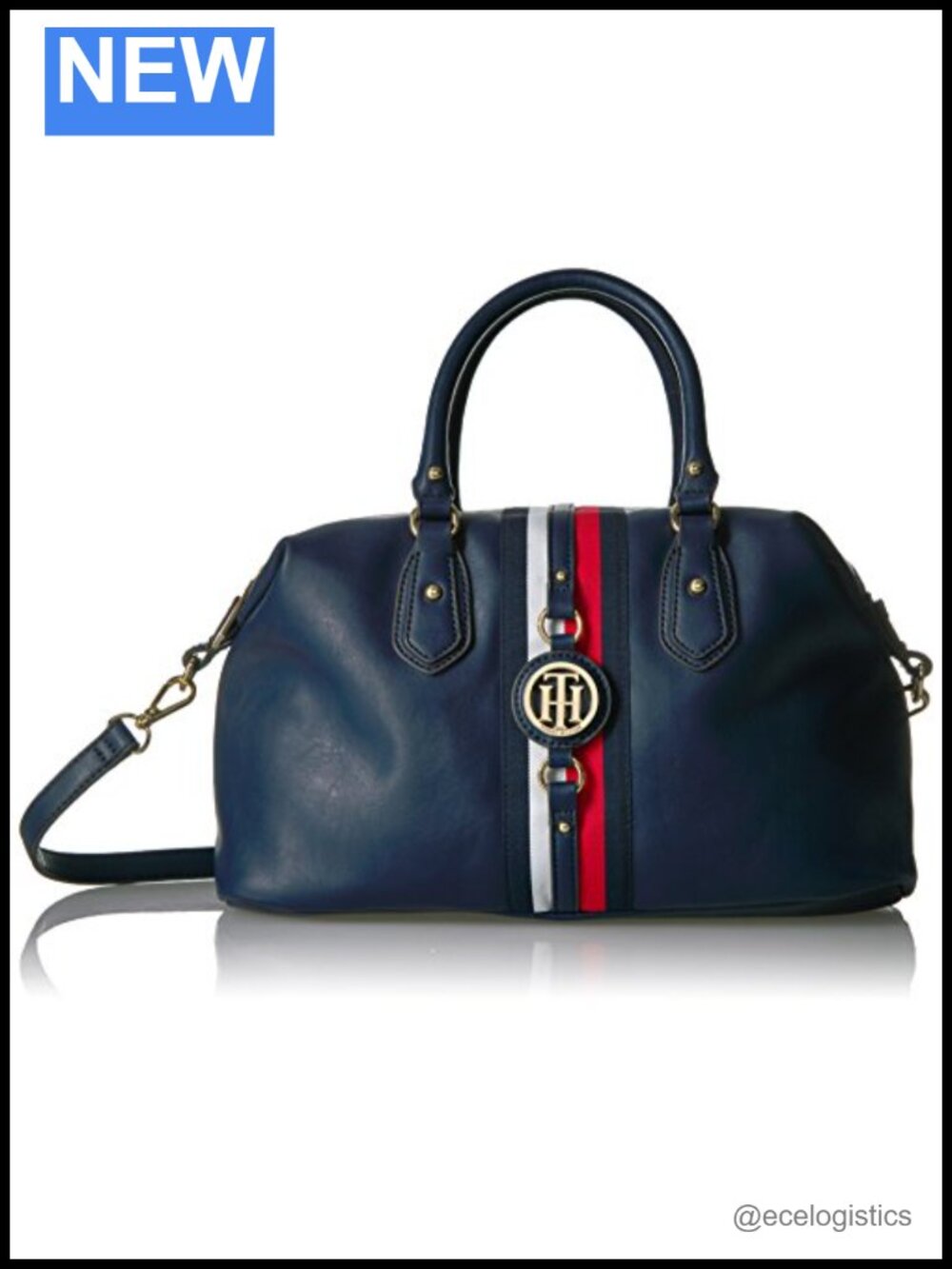 Tommy Hilfiger Jaden Satchel Crossbody Bag Faux Leather